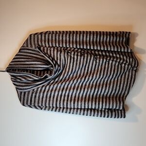 Eddie Bauer Black/Gray Knit Asymmetrical Hi-Low Long Sleeve Cardigan Women's Sm